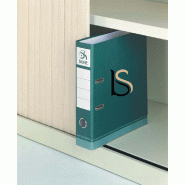 Armoire basse à portes rideaux ton bois - GAPSA - 120, Gris aluminium, Poirier 030_6