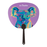 Éventail sur-mesure - poignée plastique et papier stratifié - impression digitale logo - minimum 100 pcs_6