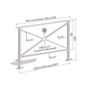 Barrière main courante HERITAGE en acier peint sur zinc - Longueur 800 ou 1500 mm - Plusieurs configurations possibles_6