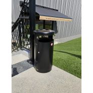 Corbeille publique en acier galvanisé ou inox 304 - Contenance 40L à 100L - Design robuste avec options cendrier et seau galvanisé_6
