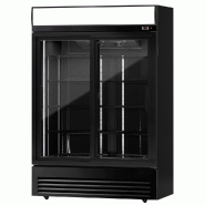Armoire à boissons noire double portes coulissantes avec canopy - 880L_6