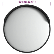 Vidaxl miroir de traffic convexe d'extérieur noir ø60 cm polycarbonate 153080_6