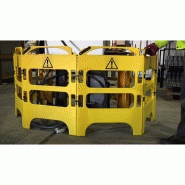 Barrière de chantier rigides pliables 4 pans - panneaux enclenchés 750 mm x 1000 mm - haute visibilité_6