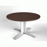 Table de réunion ronde Sigma - Mobel Linea - Blanc 9010, 116, Acacia clair_6