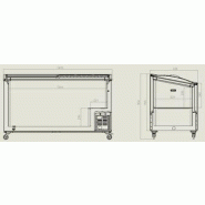 Congélateur bahut couvercle en verre 461 l l1494mm 7151.1015 COMBISTEEL_6