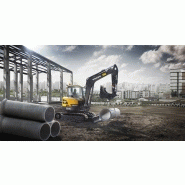 Équipement Volvo ECR58D pour travaux exigeants avec force de cavage élevée