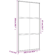 Vidaxl porte coulissante doré 102,5x205cm verre esg clair et aluminium 155156_6