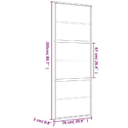Vidaxl porte coulissante doré 76x205 cm verre esg dépoli et aluminium 155163_6