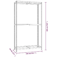 Vidaxl porte-pneus à 2 niveaux argenté 110x40x180 cm acier 152893_6