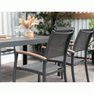 Fauteuil de jardin fixe essence 61,5x58x92,3cm – MTF – aluminium et teck – 2nab3128_6