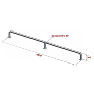 Skate-park modèle initié - conforme NF EN 14974 - structure acier galvanisé et surface aluminium - dimensions 24x9m_6