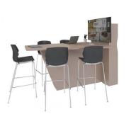 Table connectée multimédia HUB - modèle bas ou haut avec options technologiques avancées_6