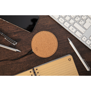 Chargeur rapide sans fil 10W - revêtement liège naturel et fond en cuir PU - câble USB inclus_6