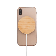 Chargeur magnétique sans fil - rapide 10W - en bambou et plastique transparent - compatible iPhone 12 et plus récent_6