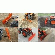 Outil fixe 1.20m pour microtracteur, lame pour sol et neige