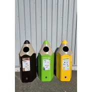 Poubelle extérieure pour tri sélectif