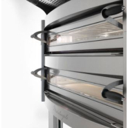 Four à pizza avec sole fixe, façade en acier inoxydable arrondie - Cuppone Michelangelo_6