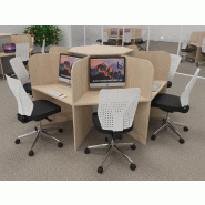 Bureau pour call center 7 places forme marguerite - anthracite_6