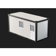Bungalow sanitaire en container modulable et isolé de 20 pieds - 6x2,5m, 15m² - Eurobox_6