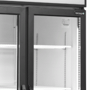 Vitrine réfrigérée FSC - 2 ou 3 portes avec caisson lumineux - Finition blanc ou noir - Réf : FSC891H_6