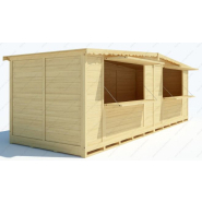 Chalet de Noël pliable en bois massif Gardy Shelter - 660x237 cm - 15,51m² - Réf 3788 - Epicéa massif, parois 20mm_7