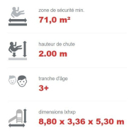 Jeu multi tours en acier inoxydable - Aire de jeux conforme EN1176 - Référence BT11023_6