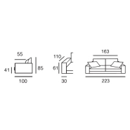 Canapé 3 places Chambord 223 cm - Home Spirit - Moelleux et élégance avec coussins en plumes_6