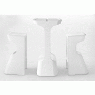 Table mange-debout intérieur/extérieur Karla - Sokoa - Anthracite, Sans plateau verre_6