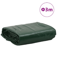 Vidaxl bâche vert ø 3 m 650 g/m² 156216_6