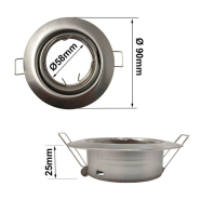 Anneau d'encastrement orientable blanc GU10 - aluminium réglable - Réf ANOOB_6