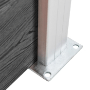 Vidaxl ensemble de panneau de clôture wpc 699x105 cm noir 3070449_6