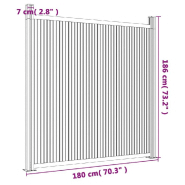 Vidaxl panneau de clôture marron 180x186 cm wpc 4003981_6