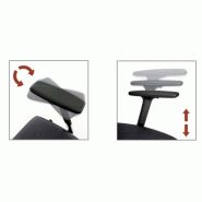 Fauteuil de Direction cuir Creta - Mobel Linea - cuir noir_6