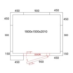 Chambre froide positive 180 x 150 cm avec sol