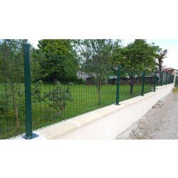 Clôtures grillagées - panneaux vert RAL 6005 - Panneaux Soudés Plastifiés sur fils Galvanisés
