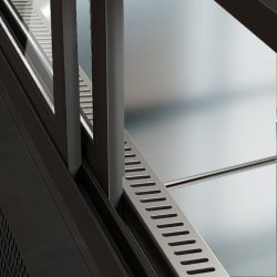 Vitrine réfrigérée de présentation avec service-arrière (l150 x p73 cm) avec éclairage led et 2 étagères