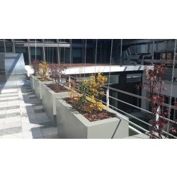 Jardinière / bac rectangle en résine, sur mesure ultra®