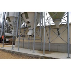 Silo d'élevage à cône axial de 60° pour l'alimentation des veaux  Capacité 20m3, 26m3 ou 30m3 - Poudre de lait
