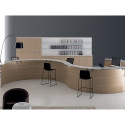 Banque d'accueil modulable arrondie - DV701 ABAKO