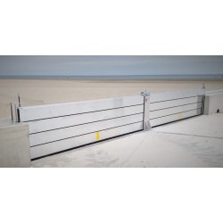 Système de protection anti-inondation FLO-DEM 80 - Maison individuelle et site industriel - Glissières latérales et poutrelles démontables