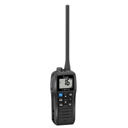 VHF marine portable étanche et intuitive IC-M25EURO EVO - légère, compacte, flottante avec écran LCD et charge USB