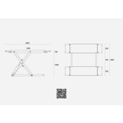 Pont élévateur à ciseaux professionnel 4,1t "Albi" - X60