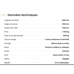 Rollvan 64 - remorque bétaillère - rolland - ptac 11000 kg