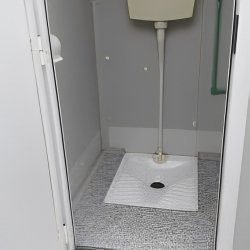 Cabine wc à la turque 113cm x 113cm x 265cm (sur pieds)