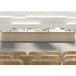 Banque d'accueil DELTA - design intemporel - gamme BASIC et PLUS avec options LED