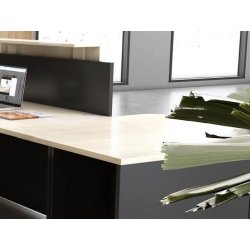 Banque d'accueil modulaire POGO - Design simple et élégant - Fabrication française - Configurations variées et PMR