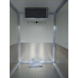 Remorque frigorifique surgelée simple essieu 1300kg - Arno 19 - Dimensions intérieures 2m30 x 1m20 x 1m67