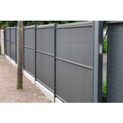 Grillage rigide standard à sceller occultation PVC et soubassement - 1030