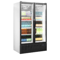 Réfrigérateur vitré - gamme FS - 2 ou 3 portes avec cadre aluminium et froid ventilé