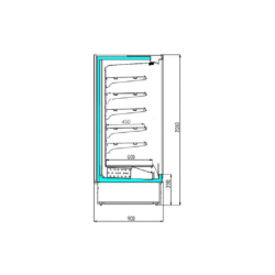 Vitrine réfrigérée verticale à portes LAZIO - EUROVITRINE - 4 dimensions disponibles - portes double-vitrage sans armature